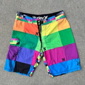 Hurley Phantom bold primary color block board shorts swim trunks